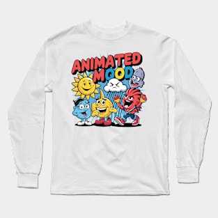 Animated Mood - Colorful Emotion Characters Long Sleeve T-Shirt